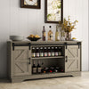 Barn 2 Sliding Doors Bar Cabinet Home Buffet Farmhouse Storage Cabinet TV Stand