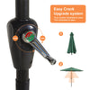 2.7M Round Garden Parasol Sun Shade Patio Hanging Umbrella with Crank Tilt Base