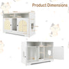 Modern Pet Cabinet Indoor Wooden Kitten House End Side Table-White