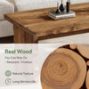 47-Inch Solid Wood Coffee Table, Farmhouse Rectangular Center Cocktail Tea Table