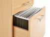 Office Filing Cabinet Pedestal Under Desk Storage Unit 3 Drawers Castors Beech