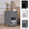Wooden Small Side Table Slim Narrow Night Stand Bedside Drawer Storage Cabinet