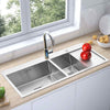 Single/Double Bowl Kitchen Sink Stainless Steel Undermount Drainer Waste Kit NEW