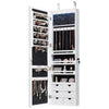 Jewelry Cabinet Lockable w/Full-Length Mirror Wall Door Mounted Gift