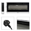 50" Electric LED Fireplace Wall Inset Fire Wall Mounted Heater Digital 9 Colours