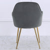 2X Dining Chairs Velvet Set Padded Seat Gold Metal Leg Kitchen Chair Home Office