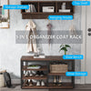 Tribesigns Coat Rack Shoe Bench Set, Industrial Shoe Rack Bench with Coat Rack