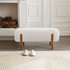 Modern Footrest Entryway Bench Oval Long Pouffe Padded Vanity Seat Shoe Bench