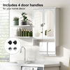 White Bathroom Mirror Cabinet With Laundry Rack Wall Mounted For Bathroom Modern