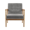Scandi Fabric Armchair Upholstered Solid Wood Frame Single Sofa Accent Chair NEW