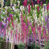 12/24pcs Artificial Wisteria Vine Ivy Garland Foliage Plant Trailing Silk Flower