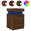 Modern Bedside Cabinet in Brown Oak with Adjustable - Bedroom Storage P0H7
