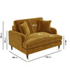 Mustard Velvet Love Seat - Payton PAY044