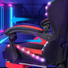 Gaming Chair with RGB LED illuminat Ergonomic Computer Swivel Office Chair Hllae