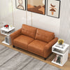 S-shaped Bedside Table Modern Side Table Sofa End Table with 2 Open Compartments