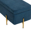 Flannel Fabric Upholstered Arm Bench Bed End Window Seat Ottoman Storage Stool