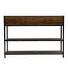3-Tier Console Table Side Table With Drawer Shelf Bookcase Entryway Hallway Unit