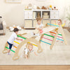 3-In-1 Kids Climbing Triangle Set Wooden Triangle Climber Set Indoor & Outdoor