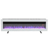 Bedroom 50inch Electric Fireplace LED Fire Flames Wall/Freestanding Heater White
