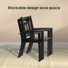 Patio Chairs Set of 4 Outdoor Dining Chairs Stackable Armchairs for Garden Yard