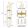 Heavy Duty Marble Coat Rack Stand Clothes Rails Hooks For Corridor Door Entrance