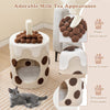 Bubble Tea Cat Tree Tower Cat Condo w/ Scratching Post Kitten Activity Center