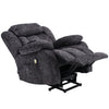 Electric Recliner Chair Fabric Upholstered Armchair Massage Heating Sofa Grey