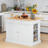 Kitchen Island Storage Cabinet Kitchen Island Table w/Drop Leaf Countertop White