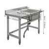 100cm Stainless Steel Commercial Sink Single Bowl Kitchen Catering Prep TableKit