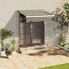 Retractable Patio Canopy Shade Awning Shelter Porch Rain Cover Manual Protection