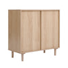 Rattan Buffet Cabinet Storage Sideboard Bar Accent Cabinet 1 Door and 4 Drawers