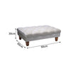 Large Footstool Chesterfield Button Seat Bench Chair Ottoman Pouffe Stool Wooden
