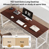 Tribesigns Double Desk, 200 cm Extra Long Computer Desk, Office Table