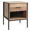 Industrial Wooden Retro 1 Drawer Bedside Cabinet Side Table Shelve Storage Unit