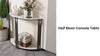 FATIVO Luxury Marble Console Table Semi Circle Entryway Table Geometric Line Leg