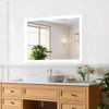Illuminated LED Light Bathroom Mirror with Demister Touch Sensor Anti-fog 50x70