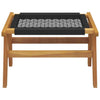 Solid Wood Teak Garden Chair with Footrest - Foldable Patio Lounger with M3J4