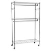 Clothes Rail Rack Garment Dress Hanging Display Stand Rack Storage with Wheels