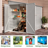 Metal Garden Shed, Lockable Tool Storage House Lean to Shed with Double Doors UK