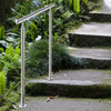 Round Brushed Stainless Steel Rail Balustrade Stair Step Handrail Angle Mobility