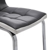 2/4 Pieces Faux Leather Dinner Chairs Metal Legs for Kitchen Living Dining Room