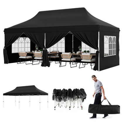 3Mx6M Outdoor Canopy Tent Portable Gazebo Pop up Canopy w/Zippered Entrances