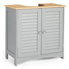 Grey Bathroom Under Sink Cabinet Basin Vanity Unit Cupboard Storage 60*60*30