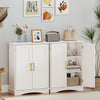 Kitchen Storage Organizer Bathroom Floor Storage Cabinet-White
