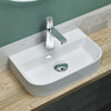 Countertop Basin Bathroom Sink Ceramic Rectangle Small Sink 380mm Wide