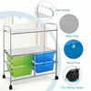 Drawers Storage Trolley Home Office Stationary Rolling Utility Cart Display Rack