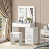 Dressing Table LED Lighting Bulbs Vanity 5 Storage Drawer Stretchable with Stool