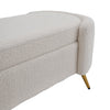 Long Stool Chair Bed End Seat Window Bench Faux Frizzle Shaggy Fur Soft Padded