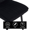 4PCs Dining Chairs Velvet Padded Seat Metal Legs Kitchen Chair Home Office Set