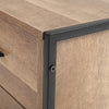 Bedroom Bedside Table Mini Side Table with Drawer Wooden Metal Frame Night Table